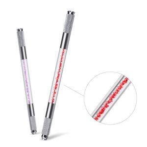 Pluma de Tatuaje Manual de Doble Punta de Acrílico Cristalino para Agujas de Sombreado, Agujas Redondas, Microblading y Maquillaje Permanente - Product Image 2