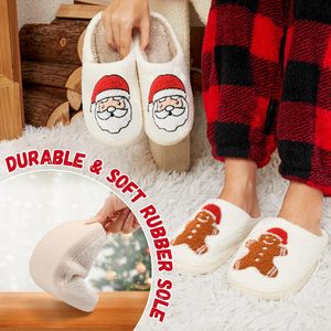 Alfombra de Felpa Cálida para Otoño e Invierno, para Hombre y Mujer, con Diseño de Hombre de Jengibre, Árbol de Navidad, Papá Noel, Alce y Reno, de Tela de Algodón y Forro Polar - Product Image 5