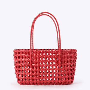 Nuevo Bolso Cesta de PVC Tejido con Diseño Hueco Mediano para Mujer, Ideal para Viajes de Ocio, Vacaciones en la Playa y Uso Diario Informal - Tanjing - Product Image 6