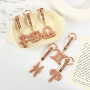 Llavero con incrustaciones de diamantes de los doce signos del zodiaco, <span class=keywords><strong>el</strong></span> más vendido, amuleto de moda para bolso, llavero personalizado y moderno - Product Image 2