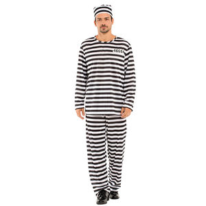 DIXU Adulte Hommes Prisonnier Costumes Halloween Fête Déguisement Cosplay Prisonnier Costume - Product Image 6