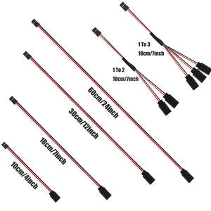 Youwei 10/18/30/60CM erkek kadın Servo uzatma kablosu 30/60-Core y-kablo RC uzaktan kumanda Model arabalar için Splitter kablo - Product Image 1