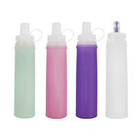 Bouteille d'eau souple en TPU pour la course à pied, la randonnée, le cyclisme et les voyages en plein air - Gourde d'hydratation pliable et étanche de 500 ml