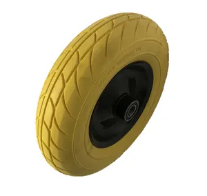 Neumático de espuma de poliuretano personalizado al por mayor, rueda de Vietnam de espuma de Pu sólida de 4,5 pulgadas, rueda de tres carretillas