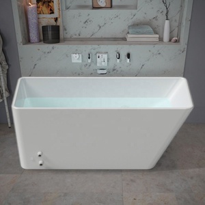 Baignoire autoportante en acrylique à surface solide de style moderne pour maison et hôtel - Product Image 2