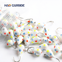 Gabarit de glace en tungstène peint en forme de larme avec crochet personnalisé de différentes tailles