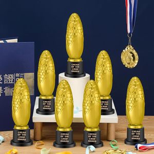 Premio trofeo di mais 6 pollici crema del raccolto divertente trofeo premio regali di laurea divertente MVP oro - Product Image 3
