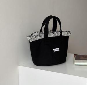 Bolso de lona con encaje para mujer al por mayor, impermeable, de gran capacidad, estilo INS, para mamá y bebé, portátil, para compras, dos unidades. - Product Image 1