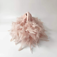 Pochette de soirée en tissu polyester fait main Yiwu Yingzi avec fermeture à clip, douce pour un design plumeux et un look luxueux