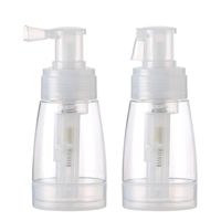 Bouteille pompe de poudre en plastique pour cheveux secs, transparente, 1 pièce, bouteille à pompe, pour emballage cosmétique, 50ml