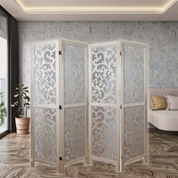 Paravent décoratif moderne à 4 panneaux en bois, pliable, pour la maison, le bureau ou la chambre à coucher