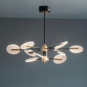 Modern Minimalist LED <b>Lighting</b> Fixture Long Adjustable Height Nordic Luxury Art Pendant Chandelier for <b>Living</b> <b>Room</b> - Product Image 1