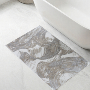Tapis de bain et tapis de douche en coton recyclé teint en fil jacquard Graen 60*100cm, production sur mesure, fabriqué en Turquie - Product Image 2