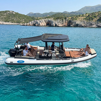 Hedia 2026 Nouveau SP760 Bateau pneumatique rigide de luxe en aluminium pour 16 passagers, coque en V profond, bateau RIB760 pour le tourisme