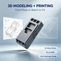 Service de prototypage fonctionnel personnalisé de 10 à 30 cm, modélisation 3D à partir de fichiers de référence STL 3MF, guidance sur les paramètres d'impression