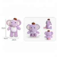 Peluche Éléphant Adorable, Jouet en Peluche Doux, Vente en Gros, Fabricant Personnalisé, Compagnon de Sommeil pour Bébé, Cadeaux Réconfortants pour Enfants
