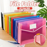 Carpeta de Documentos Personalizada con Cierre de Botón a Presión de PP, Sobre para Archivos Impermeable, Carpeta Expandible, Bolsa de Archivo Transparente para Gestión Empresarial