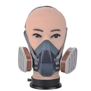 CITICITY Demi-masque de protection chimique réutilisable en silicone respirant avec pince-nez réglable pour un ajustement confortable et double protection - Product Image 1