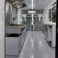 Camion de restauration entièrement équipé, remorque alimentaire remorquable, stand alimentaire mobile, en acier inoxydable résistant à la rouille pour chariot de sandwichs et tacos