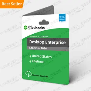 24/7 Entrega de correo electrónico en línea QuickBook Desktop Enterprise Solutions 2016 EE. UU. Para Windows Software de contabilidad financiera de por vida