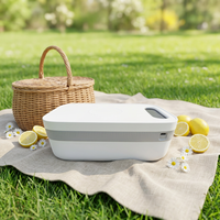 Boîte à lunch électrique rechargeable de 1000 ml, alimentée par batterie, chauffe-aliments portable pour le bureau et les voyages