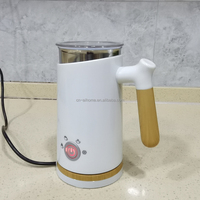 Mousseur à lait électrique en acier inoxydable à commande tactile, pour chocolat chaud et lait, 220 V, avec poignée