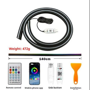 Nouvelle Bande Lumineuse LED Ambiante Multi-LED pour Pare-Brise et Tableau de Bord, Universelle 1,4m 1,5m, Contrôlée par APP, Lumière d'Ambiance LED pour <span class=keywords><strong>Voiture</strong></span> - Product Image 3