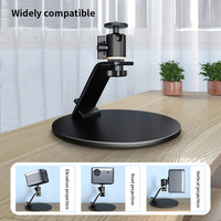 Soporte de Gimbal HEYU PB23 con Rotación de 360°, Ajuste de 90°, Capacidad de Carga de 5 kg, para Escritorio o Mesita de Noche, Compatible con Proyectores XGIMI Jmgo, Color Negro