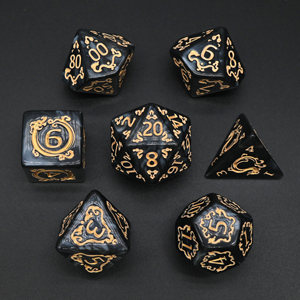 Ensembles de dés polyédriques en acrylique Cloud Dragon pour jeux de société <span class=keywords><strong>RPG</strong></span>, service d'impression personnalisée en gros pour entreprises - Product Image 3