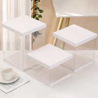 Vente en gros Emballage de boîtes à gâteaux transparentes carrées Planches et boîtes à gâteaux de mariage Pop Bakery