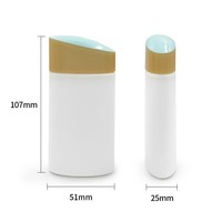 Vente en gros de flacons de crème solaire en PE de 30 ml et 50 ml avec bouchon incliné, contenants cosmétiques vides pour lotion, fond de teint, emballage personnalisé avec logo couleur