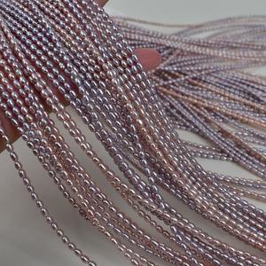 ลูกปัดข้าวเหนียวสีม่วงธรรมชาติ ขนาด 2-3 มม. ลูกปัดเม็ดเล็กสำหรับทำเครื่องประดับ ลูกปัดกึ่งสำเร็จรูปสำหรับทำสร้อยคอ DIY แบบคละสี - Product Image 1