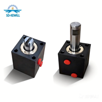 Mini vérin hydraulique carré vertical à double effet, avec roulement, diamètre de trou de 40 mm, pression de 140 bars, pour moules