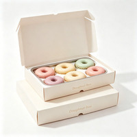 Cajas de Embalaje de Papel Ecológicas para Alimentos, Plegables, para Donuts, Pasteles, Galletas, Pan, Macarons
