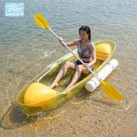 Sac flottant latéral transparent pour siège de kayak en cristal coloré avec kit complet pour visites touristiques en station, personnalisé de Chine, Lumark Rotomolded