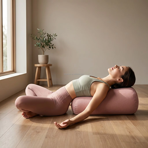 Cuscino <span class=keywords><strong>Yoga</strong></span> in Cotone Organico e Lino all'Ingrosso, con Schiuma ad Alta Resilienza e Imbottitura in Farro Biologico, Portatile con Rivestimento Lavabile per Studio <span class=keywords><strong>Yoga</strong></span> - Product Image 5