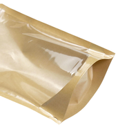 Sachet d'emballage alimentaire personnalisé en papier kraft imprimé, résistant à l'humidité, réutilisable, avec fermeture éclair, fenêtre transparente, étanche, pour sucettes, en PE