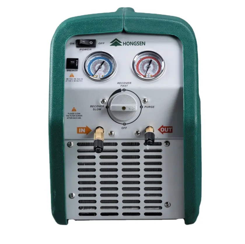 HONGSEN portable mini dual cylinder 1hp refrigerant recovery unit or refrigerant r134a recovery machine