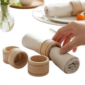 Support de serviette en bois moderne, luxueux, écologique et durable, décoratif pour la table, idéal pour la maison, les mariages, les fêtes et les restaurants - Product Image 1