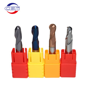 Single Flute Ball Nose End Mill <strong>Router</strong> <strong>Bits</strong> 45 55 60 65 HRC Carborundum <strong>CNC</strong> Round Nose Milling Cutter with Coating Metal Cutting - Product Image 4