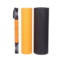 Kit de rouleaux de yoga en mousse 3-en-1 de 46 cm avec tube en PVC, EPE, EVA, PP, TPR – Barre de massage multifonction pour la relaxation musculaire