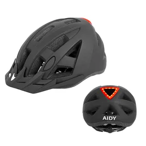 CE EN1078認定自転車サイクルヘルメット、LEDライト付きマウンテンバイクヘルメット、大人用casco de bicicleta con luz