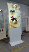 Kios Layar Sentuh Digital Signage LCD Vertikal Pintar Ukuran 43 50 55 65 75 Inci untuk Iklan, Model Totem Berdiri di Lantai