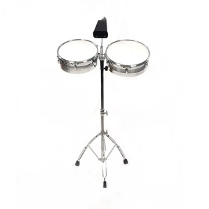 Vente flash : Timbales en métal de 13/14 pouces - Tambour d'entraînement professionnel résistant à l'eau - Percussion latine pour l'entraînement et les répétitions - Product Image 2