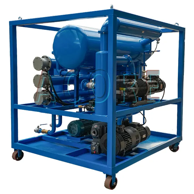 Máquina de purificación de aceite de transformador de residuos Desgasificación de alto rendimiento de aceite Uni