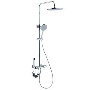 Ensemble de douche tout en cuivre XMS 2187 2, finition chromée, pommeau de douche supérieur, eau chaude et froide pour la maison - Product Image 3