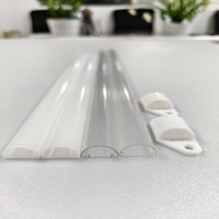 Kit de Bande LED Étanche Anti-Buée pour Congélateur et Réfrigérateur, Dédicacé pour Petit Demi-Cercle de 12 cm de Large, Abat-jour en PC Transparent/Blanc Laiteux