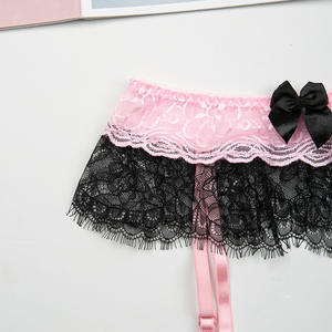 Vente chaude Jarretière sexy en dentelle transparente avec nœud, lingerie réglable, bretelles pour bas, jarretière exotique pour femmes - Product Image 5