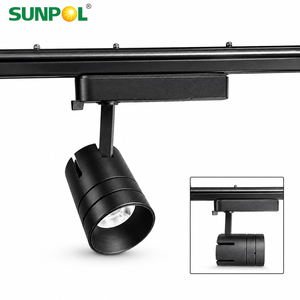 Spots LED COB sur rail dimmables personnalisables, 3 circuits, 12-25W, CRI élevé RA90, en aluminium, pour showroom - Product Image 1
