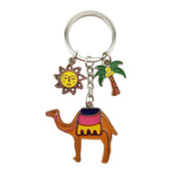 Logo personnalisé Métal Rotatif Spinner Porte-clés Chameau Touristique Souvenir Maroc Porte-clés